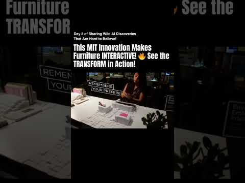 This MIT Innovation Makes Furniture INTERACTIVE! 🔥 See the TRANSFORM in Action! #ai #ainews