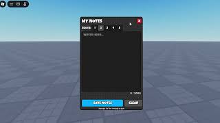 📝 Roblox Studio Notes GUI System Showcase