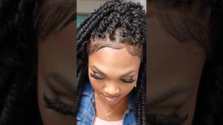 Passion Twists in 15 minutes 🔥 No cap GLUELESS ✨ #passiontwist #protectivestyles #gluelesswig