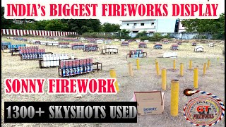 SONNY FIREWORKS  1300 Skyshot Display| Biggest Fireworks Display by Sony Fireworks #sonyfireworks