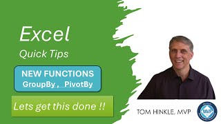 Excel Quick tips: GroupBy and PivotBy