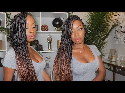 Super Simple Box Braids For Beginners| Ombre Box Braids, Natural Hair Tutorial
