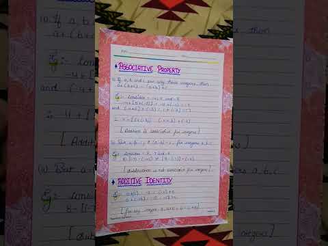 Maths project on topic integers # class 7.