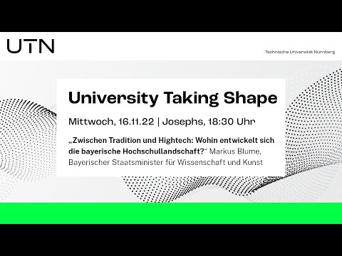 University Taking Shape #4: Vortrag Markus Blume