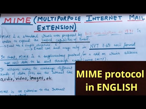 MIME protocol in Cryptography and network security | Multipurpose internet mail extension protocol