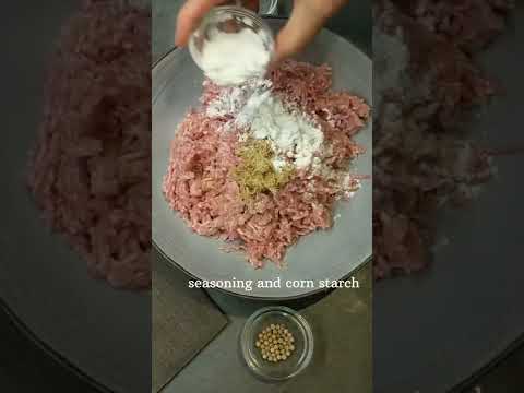 Pork filling recipe for Asian Dumplings #shorts #shortsrecipe #shortscooking #dumpings