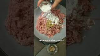 Pork filling recipe for Asian Dumplings #shorts #shortsrecipe #shortscooking #dumpings