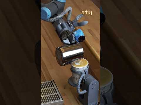 Artly Coffee Latte Art- Bunny #latteart #latteartist #espresso #ai #robotics