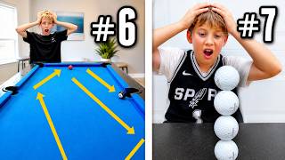 16 TRICK SHOTS from EASY to IMPOSSIBLE