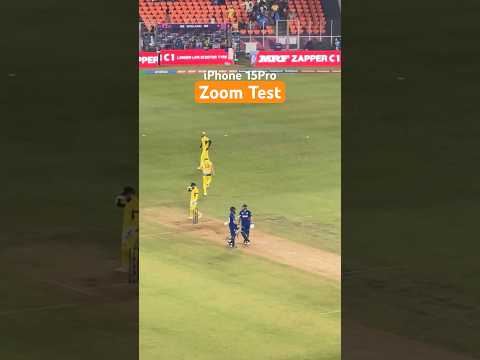 I tested iPhone 15pro Zoom in Cricket Stadium. Result 🤩 #iphone15pro #stadium #shorts