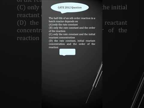GATE CRE PYQ Solution #gateexam #viralvideo #viralvideo #gateaspirants @GATEChemicalInstitute