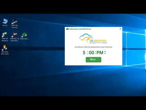 How to setup Oz Backups Cloud Backup for Dental 4 Windows