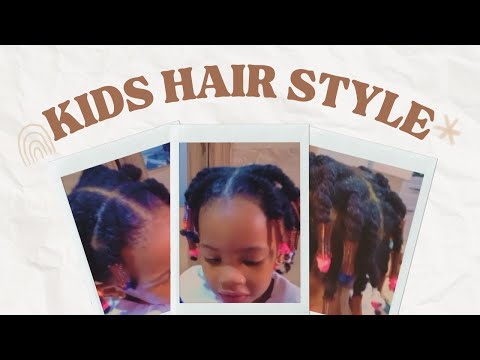 KIDS BRAIDED HAIRSTYLE WITH BEADS | CUTE AND SIMPLE HAIRSTYLE FOR KIDS