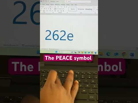 The PEACE symbol with a #shortcut| #Unicode