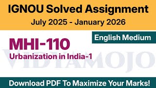IGNOU MHI 110 Solved Assignment 2025-26 English Medium PDF Download