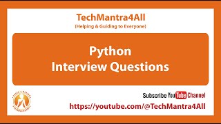Python Interview Questions - Set 03