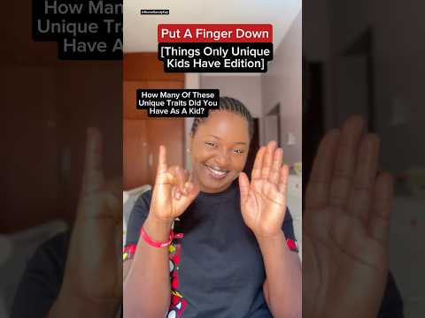 Put a finger down, things only unique kids have edition #shorts #fingerdown #putafingerdown