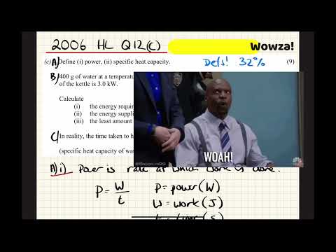 Physics 2006 Q12c HL - Specific Heat Capacity Question