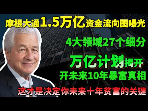必看！摩根大通1.5万亿资金流向图曝光，4大领域、27个细分，万亿计划揭开未来10年暴富真相，这才是决定你未来十年贫富的关键！深度拆解！#美股 #美股投资 #摩根大通 #医疗