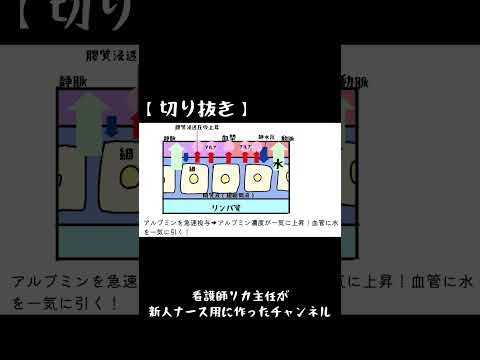 【切り抜き】アルブミン質問①なぜ一気に投与しちゃダメ？#看護師#勉強