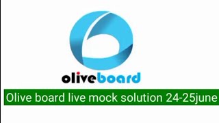 olive board live mock solution #oliveboard #mocktest #ssccgl #sscchsl