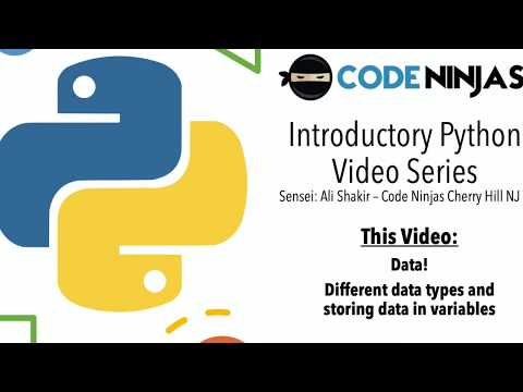 Python Video Series -- Data Types