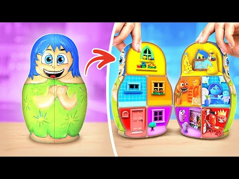 WOW! I Made Cardboard House For Emotions *Inside Out 2 DIY Miniature Crafts*