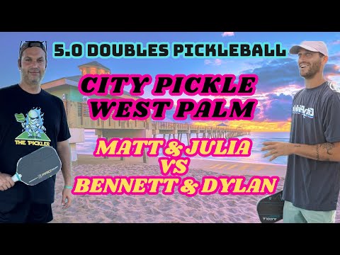 5.0 Doubles Pickleball | Matt & Julia vs Bennett & Dylan | City Pickle West Palm