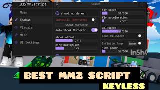 New best script for Mm2 keyless, auto shoot etc, #viral #roblox #robloxscript