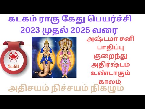 kadagam rasi Ragu-Kedhu,kadagam Rahu Kethu 2023 to 2025, கடகம் ராசி ராகு கேது பெயர்ச்சி பலன்கள்