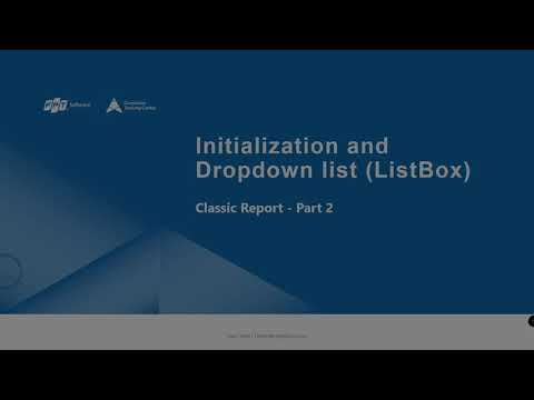 ABAP Course 08 - Classic Report Part 2: Initialization and Dropdown list (ListBox)