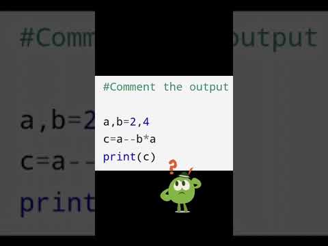 Python quiz || Day 20                                       Comment your output #coding #python