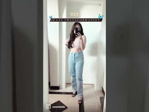 DIY: Jeans transformation🦋💙 (last video on my channel)