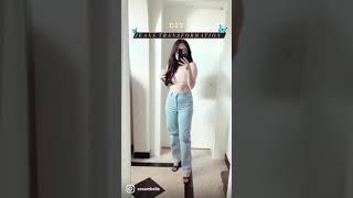 DIY: Jeans transformation🦋💙 (last video on my channel)