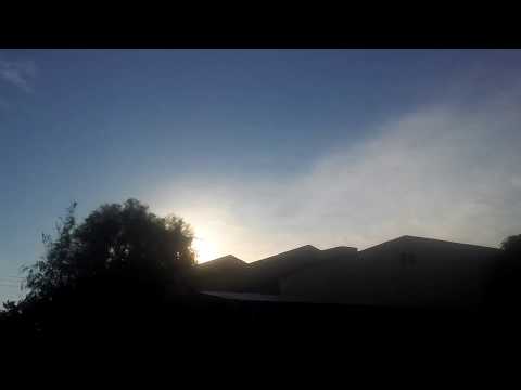 Naughty birds always at work - Yuma, Arizona - Sept 8th, 2017 - Moon - Sun