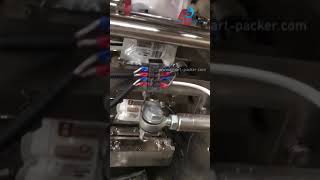 Tablet pill counting filling sealing bag with carry handle hole punching machine
