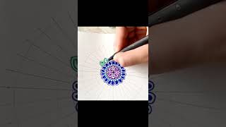 Easy mandala Art for beginners || How to draw Mandal art for beginners   #artist #viral #shorts ...