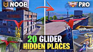 Top 20 GLIDER ✈️ Hidden Places in BR rank | BR Rank Push Trick - Gaming with idea 