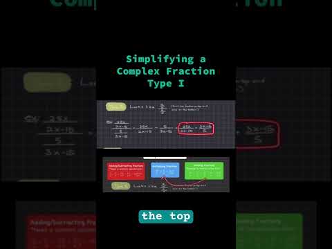Simplifying a complex fraction type one #domath  #LearnMath #Fractions #ComplexFractions #Stem