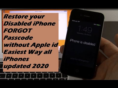Restore your Disabled iPhone FORGOT Passcode without Apple id Easiest Way all iPhones 2020