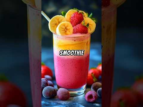 "💪 Muscle-Building Smoothie: Bananas, Berries & Almond Power Blend!"