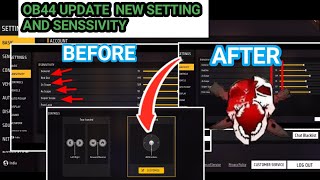free fire best sensitivity setting  ofter ob44 update  😱