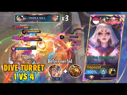 Lunox 3x Triple Kill! One of the Strongest Mage to Fight Hylos Prime