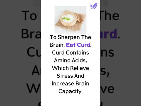 To Sharpen The Brain, Eat Curd. Curd Contains Amino Acids, Which Relieve Stress Capacity. #curd