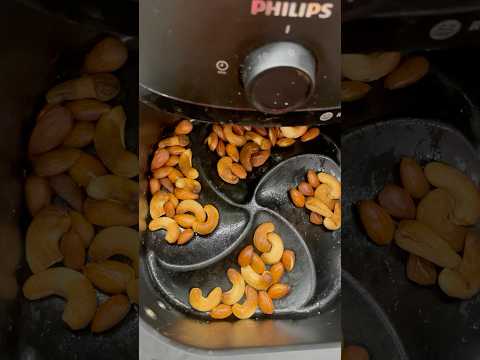 Crisy almond cashew in air fryer | Healthy snacks #airfryer #food