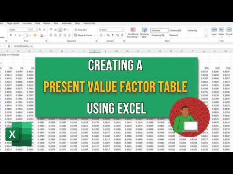 How to Create a Present Value Factors Table using PV Function in Excel