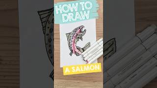 Kids Step-By-Step Salmon Drawing Tutorial #arteducation #artforkids #learntodraw #KreativeKidsClub
