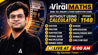 Viral Maths 1148 | Without Calculator | Complete Maths Tricks for Bank, SSC & Railway