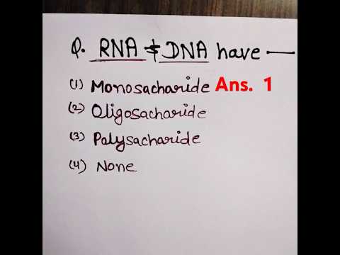 Carbohydrates (RNA & DNA) BIOMOLECULES #shorts #tricks #neet #NEETTRICKSTOLEARN