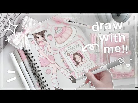 🍓DRAW WITH ME : Hachi Nana ⟡ | testing out cheap 60 colors acrylic markers ft. arrtx | jorginakei